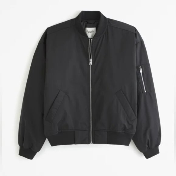 Abercrombie Classic Bomber Jacket in Black (Size S) - Picture 1 of 5